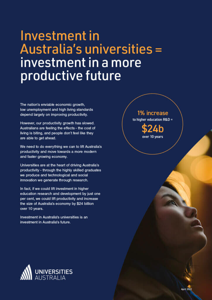 Universities' productivity plan – Universities Australia